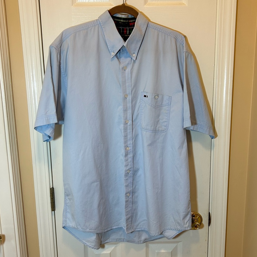 Urgent Gear Men’s XL Blue Short Sleeve Button Down Collar Shirt